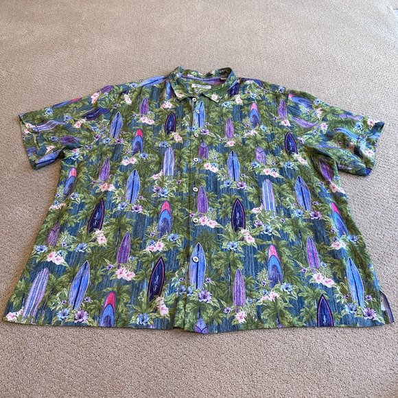 Tommy Bahama Camp Shirt Hawaiian Surfboards Veracruz Cay Vacation Resort 3XLB - Picture 3 of 10